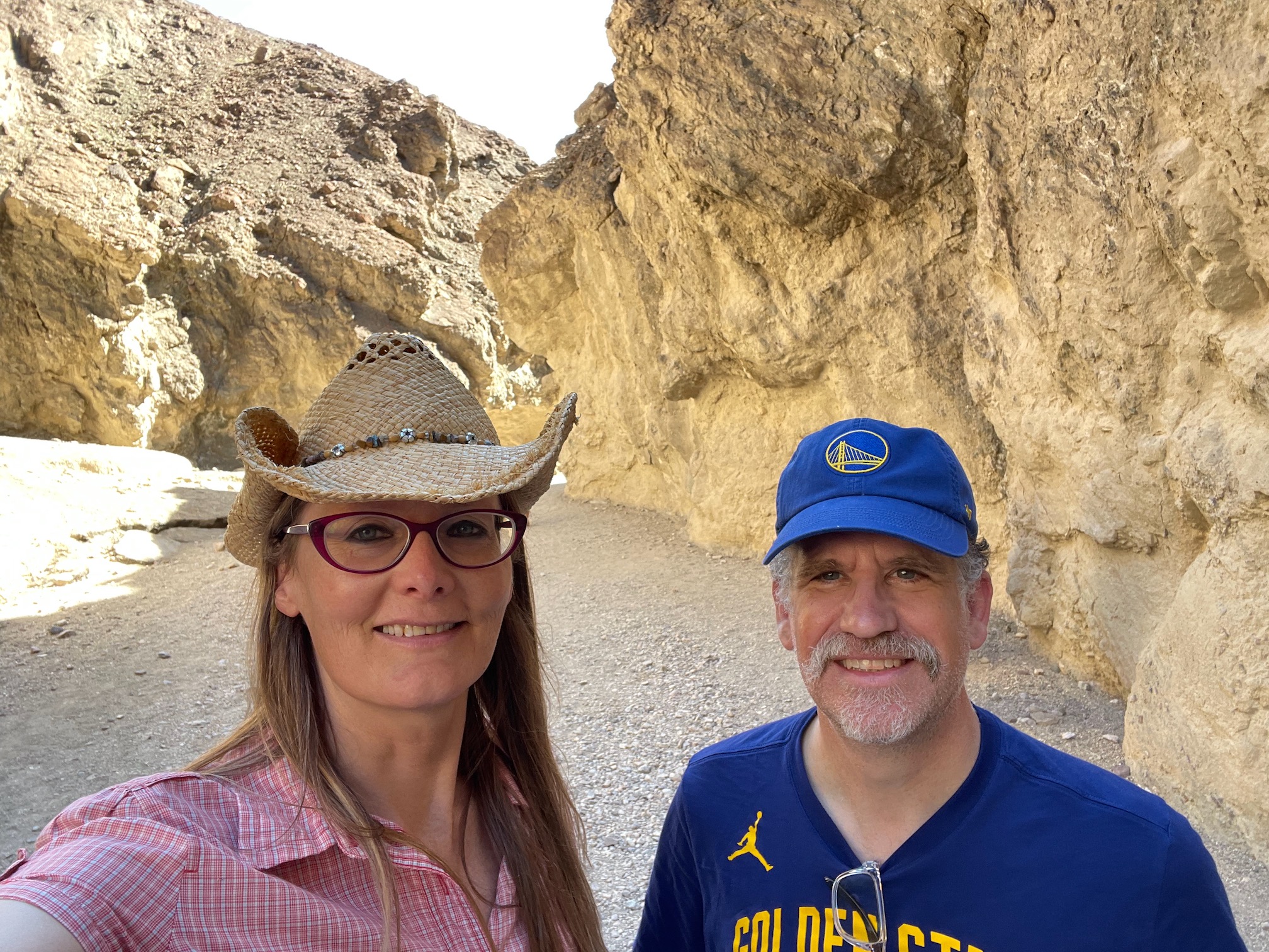 tracey & hunter in rocky golden canyon