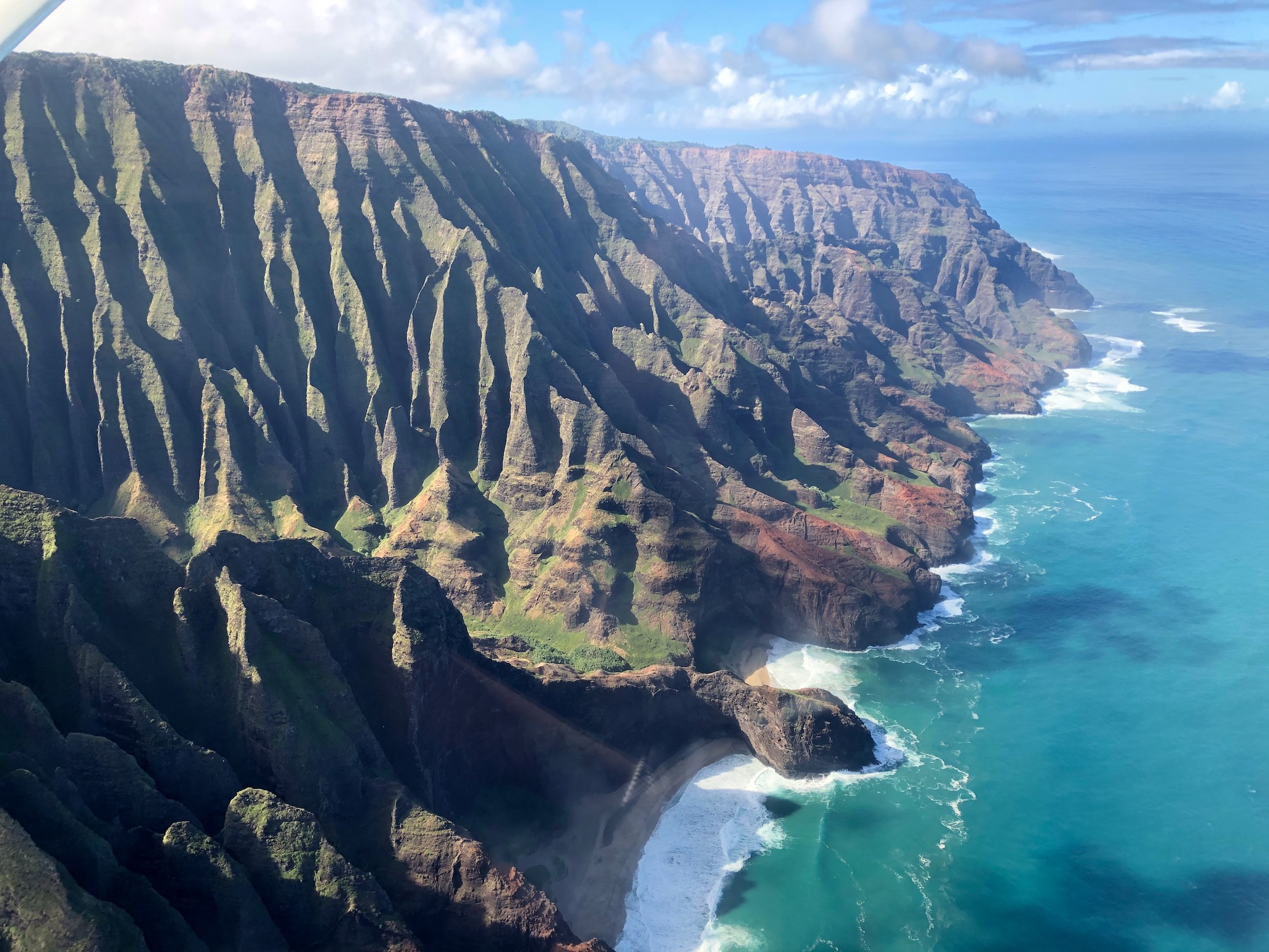 napali coast from above