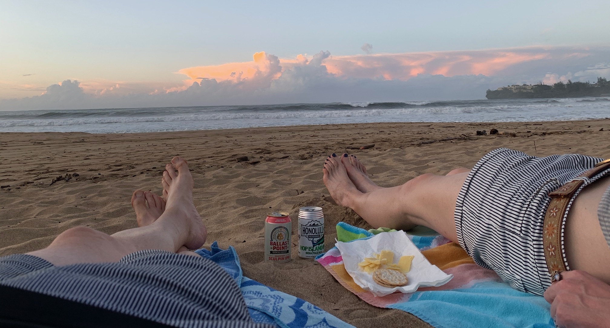 legs & snacks on hanalei beach