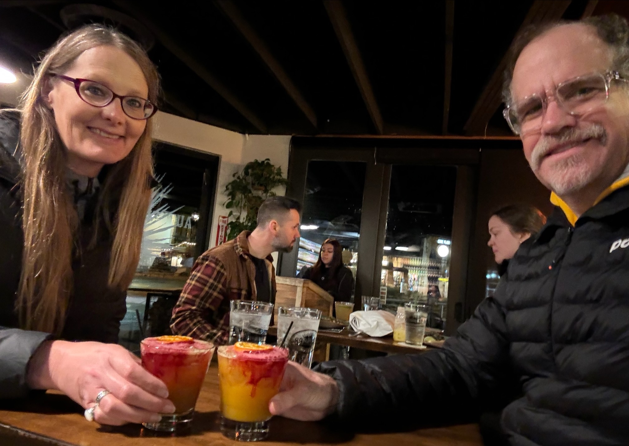 tracey & hunter with margaritas